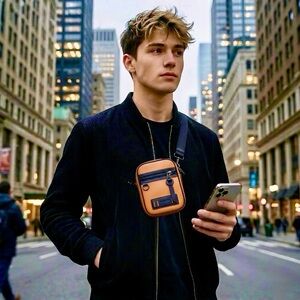 Coach Yellow and Black Terrain Crossbody Bag